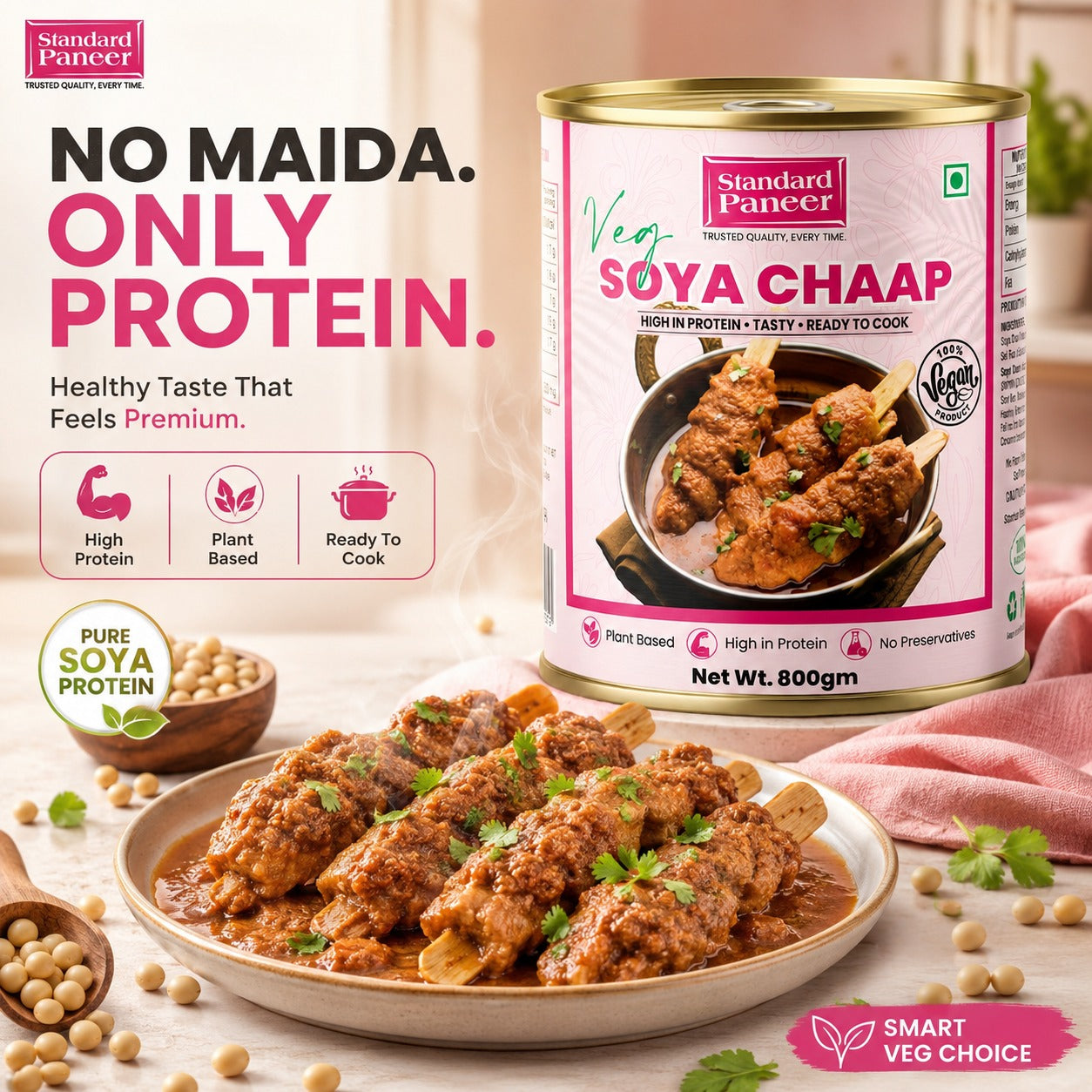 Veg Soya Chaap 800g Tin